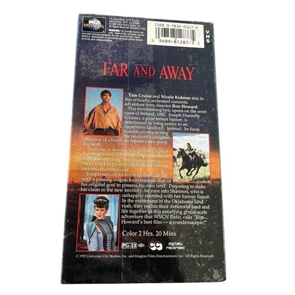 Far and Away (VHS, 1992) Tom Cruise Nicole Kidman - Picture 3 of 5